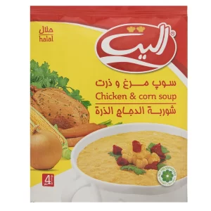 سوپ نیمه آماده مرغ و ذرت الیت مقدار 65 گرم